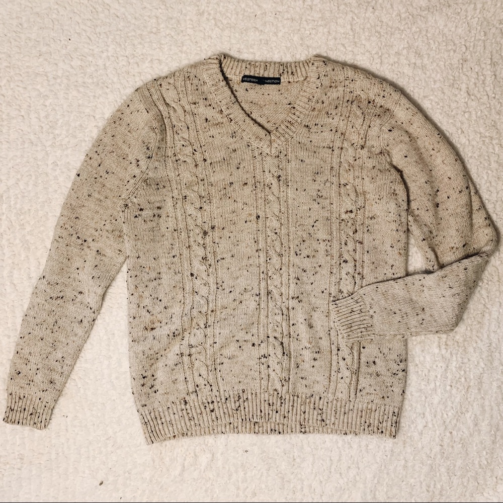 WESTERN CONNECTION Vintage Cable-Knit Sweater